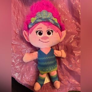 Poppy Pink and Blue Troll Doll